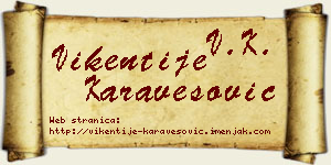 Vikentije Karavesović vizit kartica